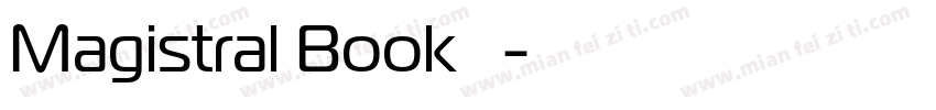 Magistral Book 字体字体转换